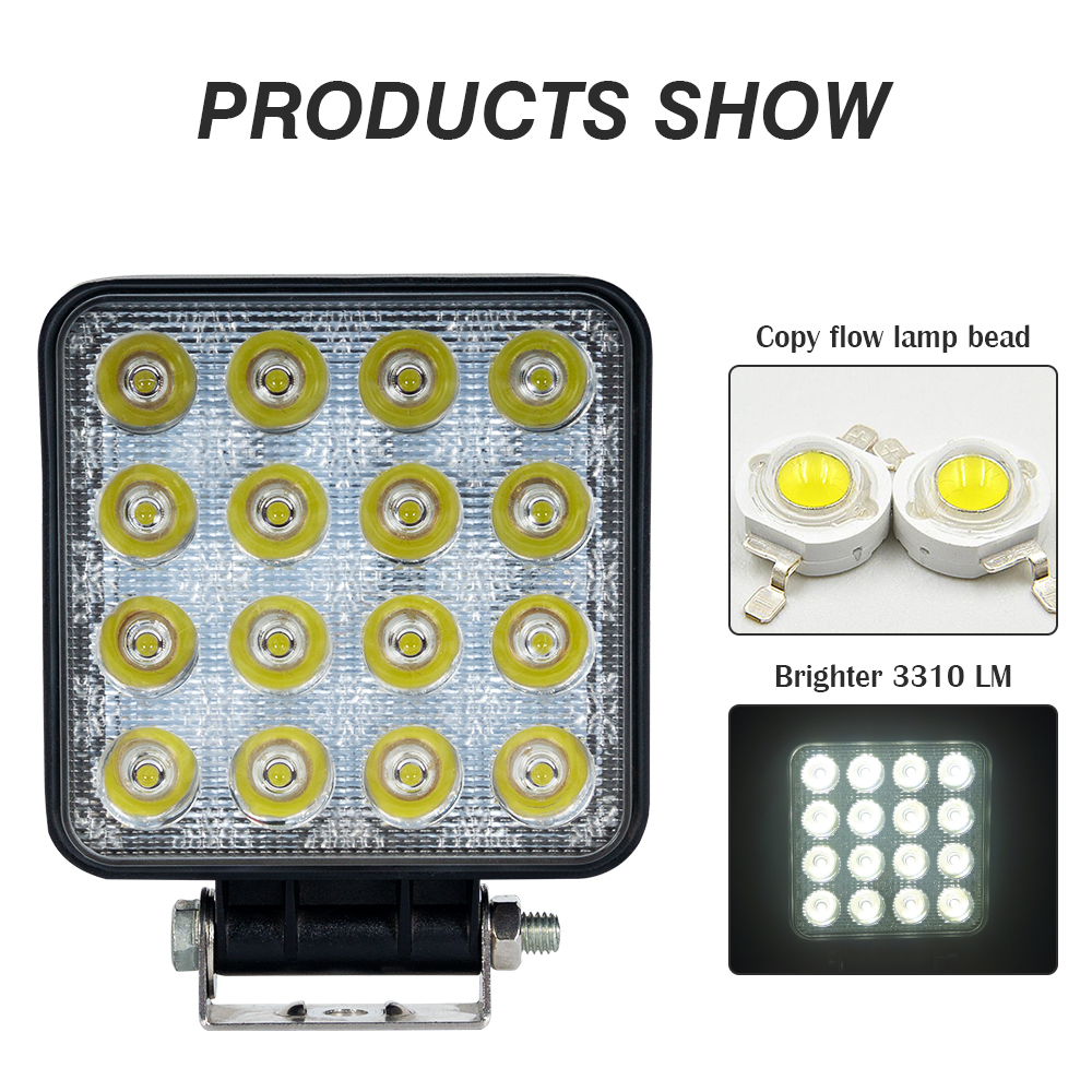 Wholesale 48W Square LED Work Light Bar