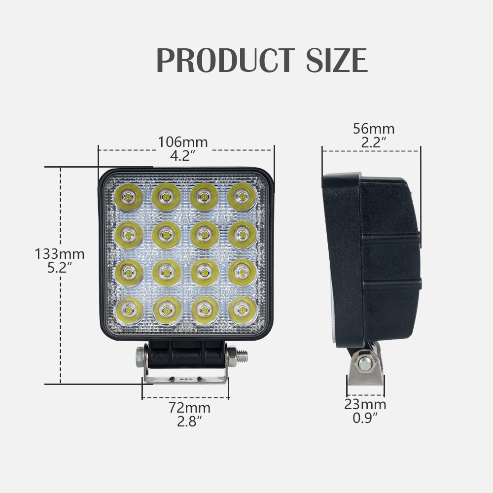 Wholesale 48W Square LED Work Light Bar