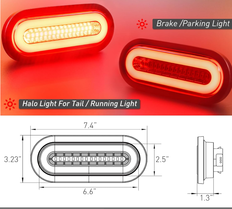 Stop Tail Light LED Car lamp,6 Inch Led Tail Light,Hot-Sale LED Tail Light,Hot-Sale waterproof LED Tail Light,tail light Lamp for cab