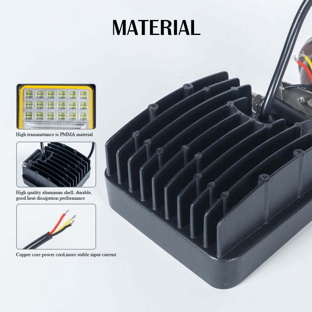 Square 48w LED Work light for Auto from China manufacturer
