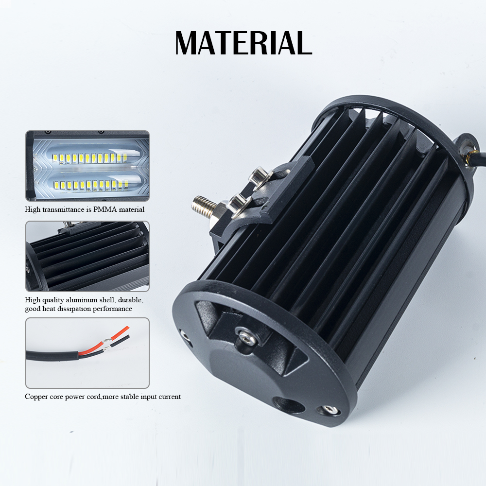 72W Rectangle Spot Beam Led Driving Light work lights for turck trailer