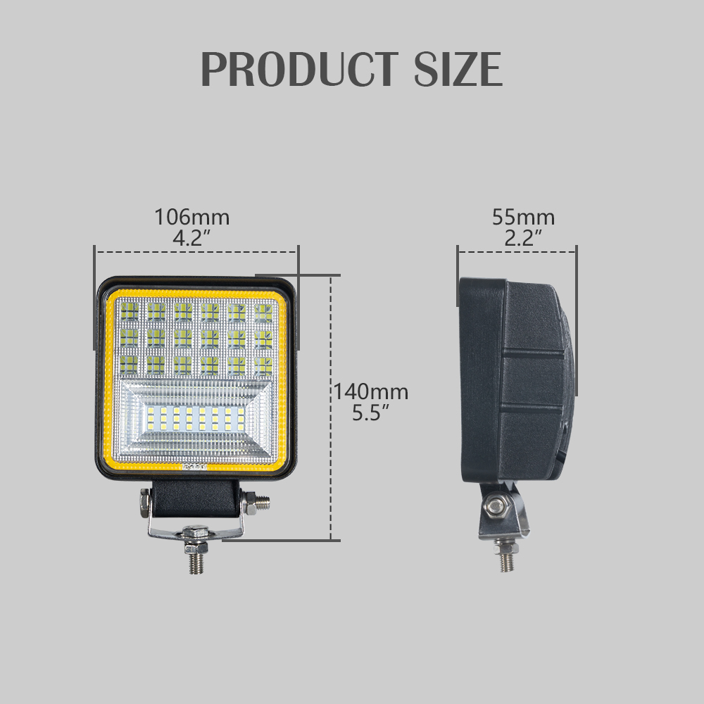 Square 48w LED Work light for Auto from China manufacturer
