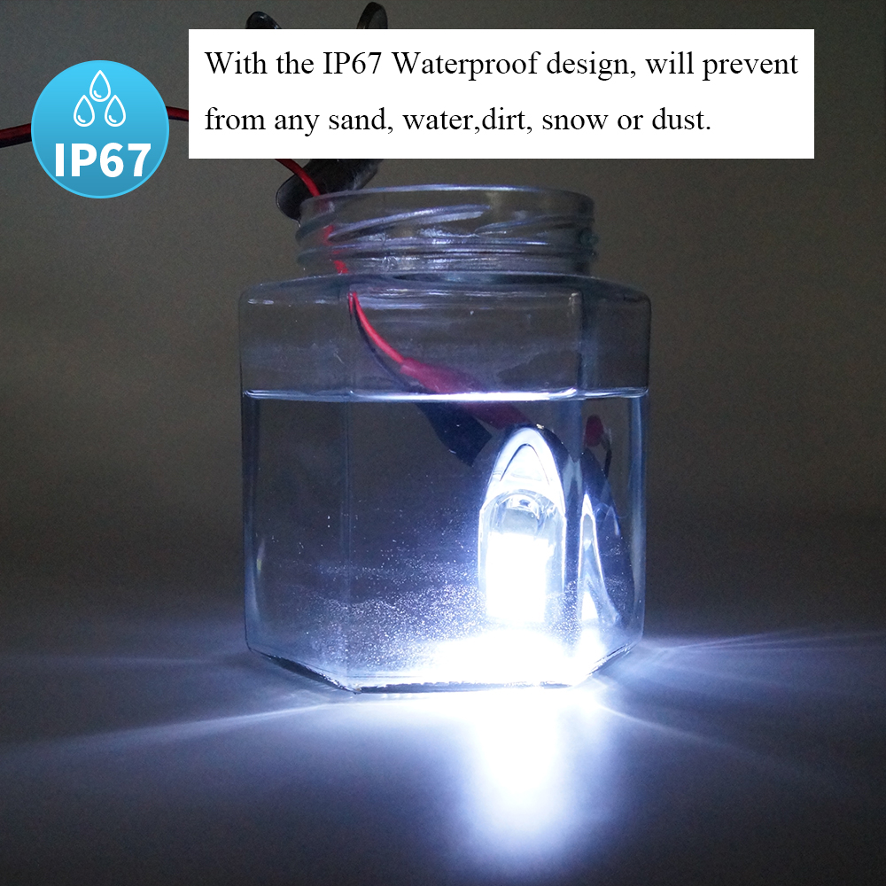 White Mini Led Marker Light Chrome Bezel auto lamp for turck