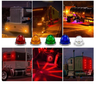 LED Watermelon Lights for Semi Truck Exterior Mini Water Melon Semi Truck Marker Lights Roof Marker Light Glass Shell
