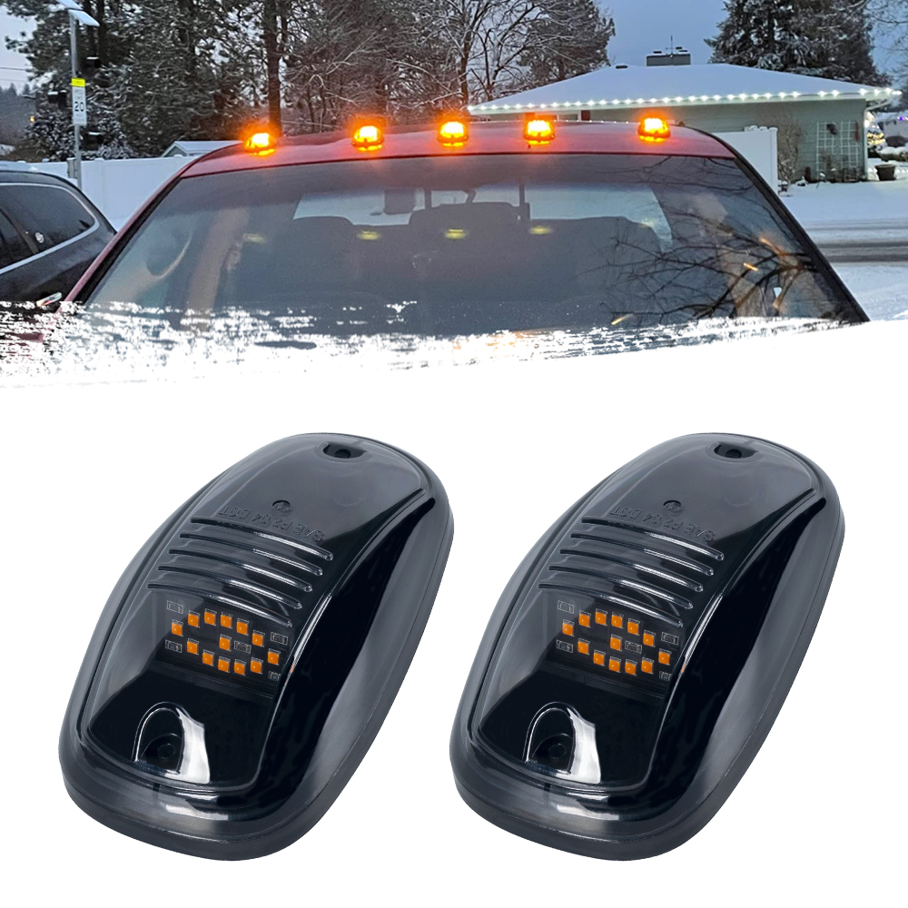 Smoked Lens LED Roof Marker Warning Light Cab Top Marker Light