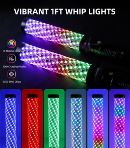 LED Whip Light with Remote & APP Control Chasing Patterns Brake Reverse