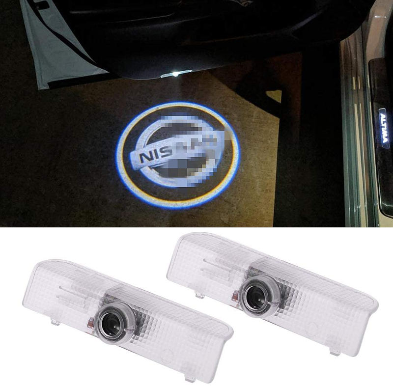 Car Door Lights Projector Shadow Ghost Lights Welcome Emblem Lamp For Nissan Altima/Armada