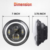 Round Headlights Ring Angel Eyes led work Lights for jeep