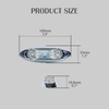 White Mini Led Marker Light with Chrome Bezel 