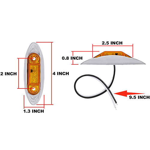 Amber LED side Marker lights for GMC Silverado from China manufacturer car light for turck 
