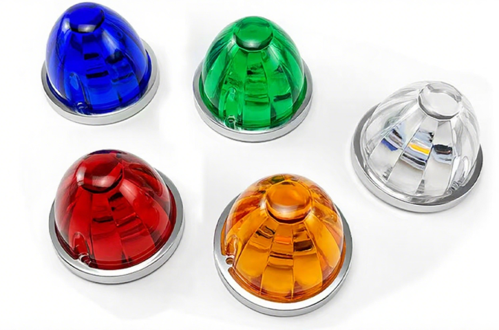 LED Watermelon Lights for Semi Truck Exterior Mini Water Melon Semi Truck Marker Lights Roof Marker Light Glass Shell