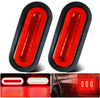 6" Inch Oval LED Tail Trailer Red Waterproof for Truck Tail light