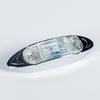 White Mini Led Marker Light with Chrome Bezel 