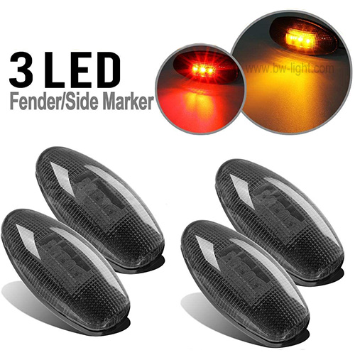 LED Truck Clearance Marker Light with Chrome 
