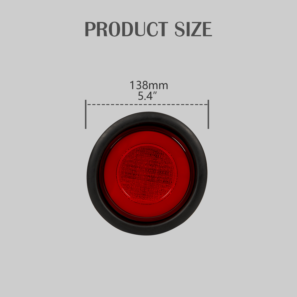 4inch Red Stop Turn Tail Brake Lamp Truck Trailer Tail Light Side Marker Lamp Truck Trailer Bus Offroad Farm Machinery warranty 