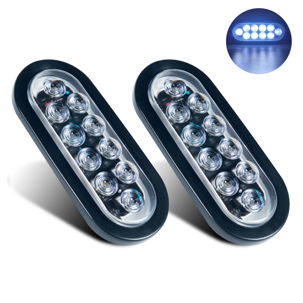 6 inch Amber Oval LED Trailer Tail Light 