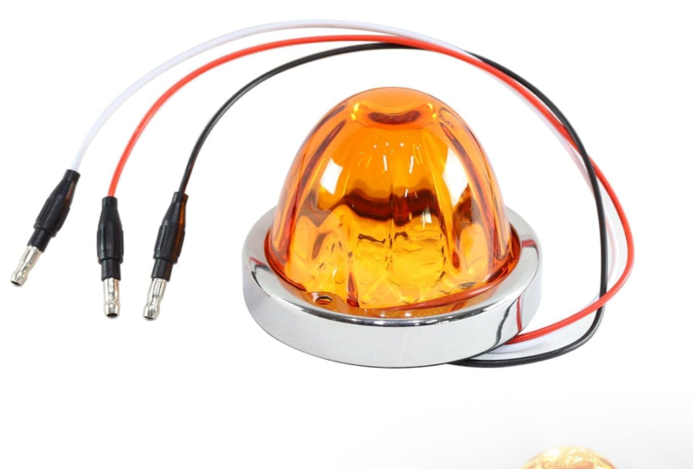 LED Watermelon Lights for Semi Truck Exterior Mini Water Melon Semi Truck Marker Lights Roof Marker Light Glass Shell