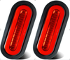 6" Inch Oval LED Tail Trailer Red Waterproof for Truck Tail light