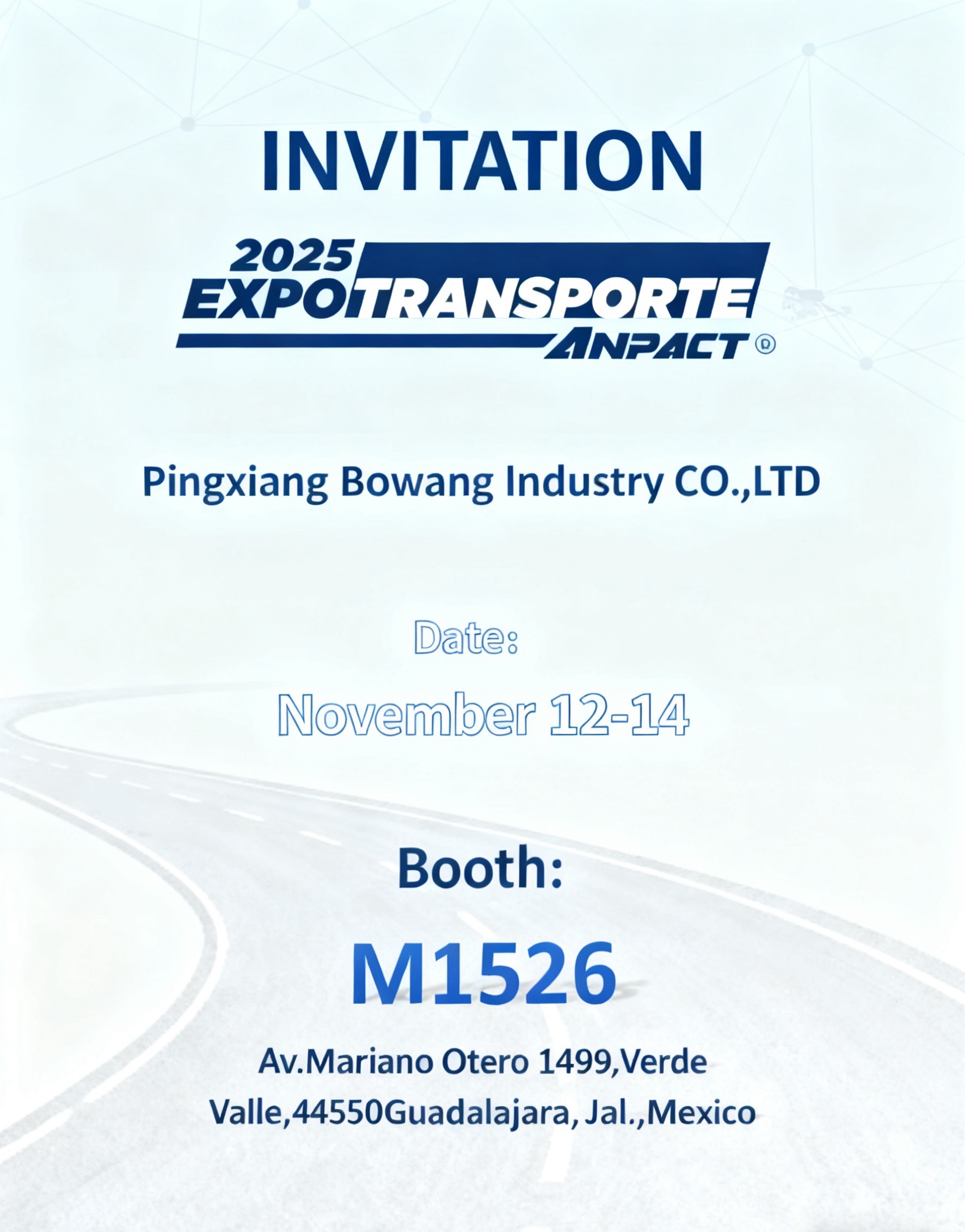 Pingxiang Bowang Industry Lights Up Latin America's Heavy Vehicle Sector at EXPOTRANSPORTE ANPACT 2025 (Booth M1526, Guadalajara)
