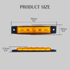  Amber Led Side Marker Clearance Indicator Lights