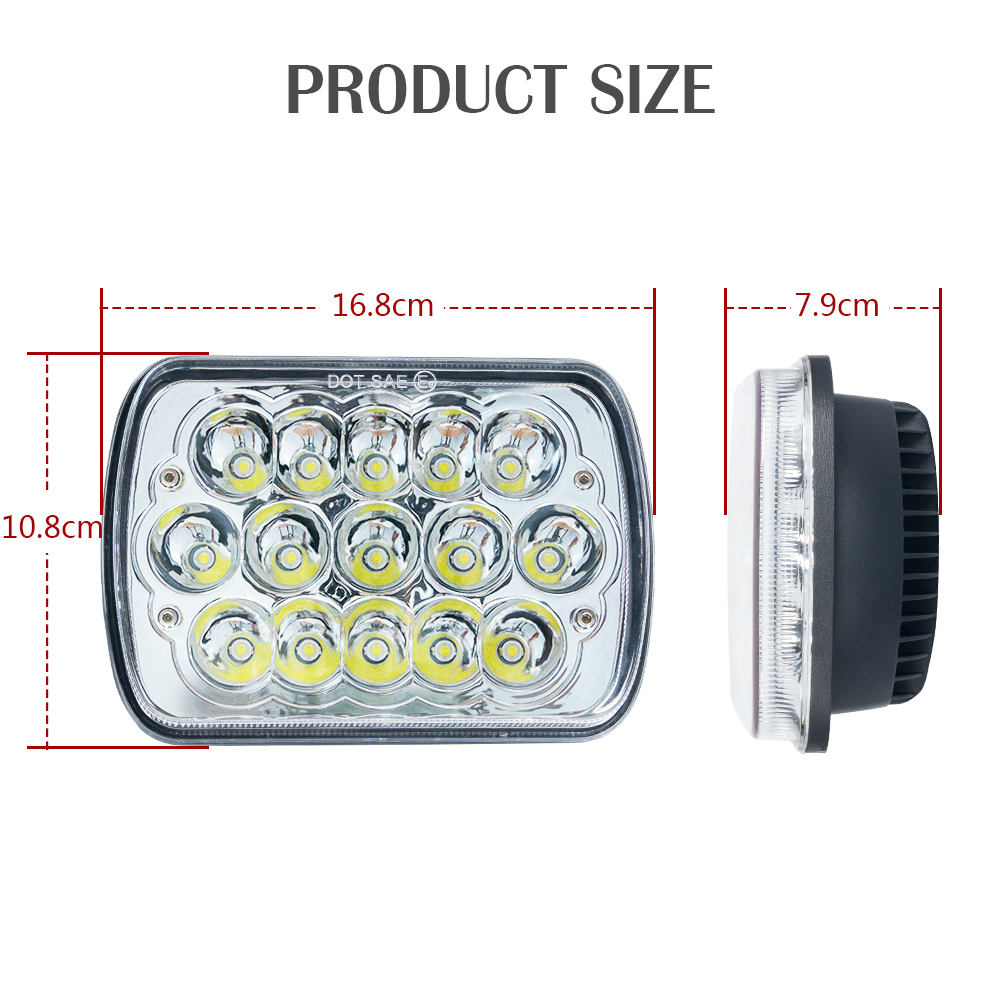 6" Inch 45W Rectangle Led Work Light