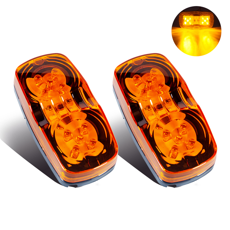 Amber Double Bullseye led Trailer Marker Light 