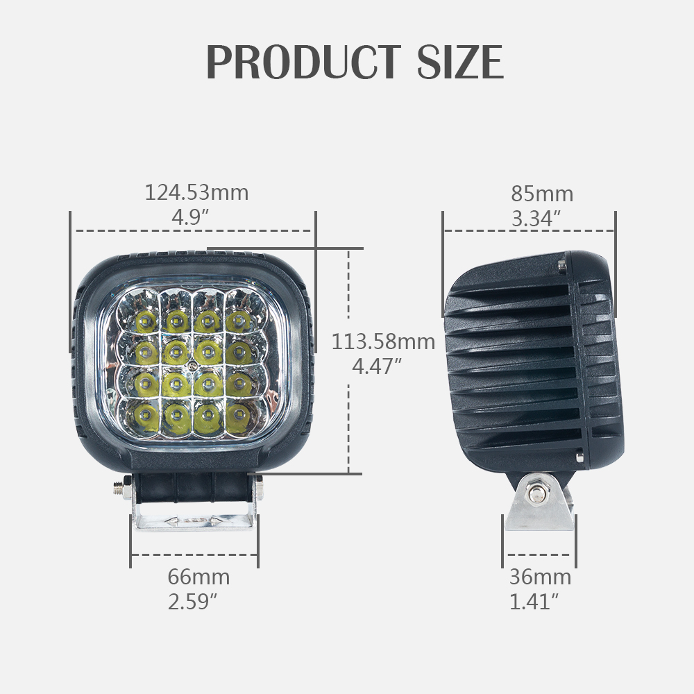 White 5 Inch Led Work Driving Light for Trucks from China manufacturer