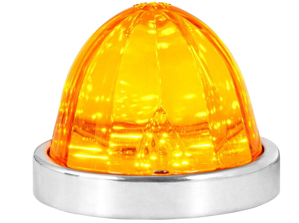 LED Watermelon Lights for Semi Truck Exterior Mini Water Melon Semi Truck Marker Lights Roof Marker Light Glass Shell