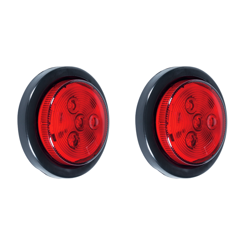 2.5" Inch Red Round Led Tail Truck Light