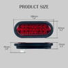 6 Inch Oval Red Led Tail Light 
