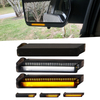 Ford F150 Expedition LED Flash&DRL Side Rearview Mirror Turn Signals Running Lights (Smoked Lens)