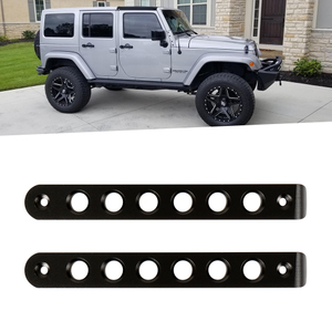 Jeep Wrangler/JK Brushed Aluminum Black Door Grab Handle Inserts 