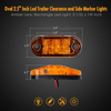 Oval 2.5" Clearance Side Marker Lamp Trailer Led Side Marker Car Lights