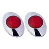 Led Oval Marker Clearance Lights with Chrome Bezel