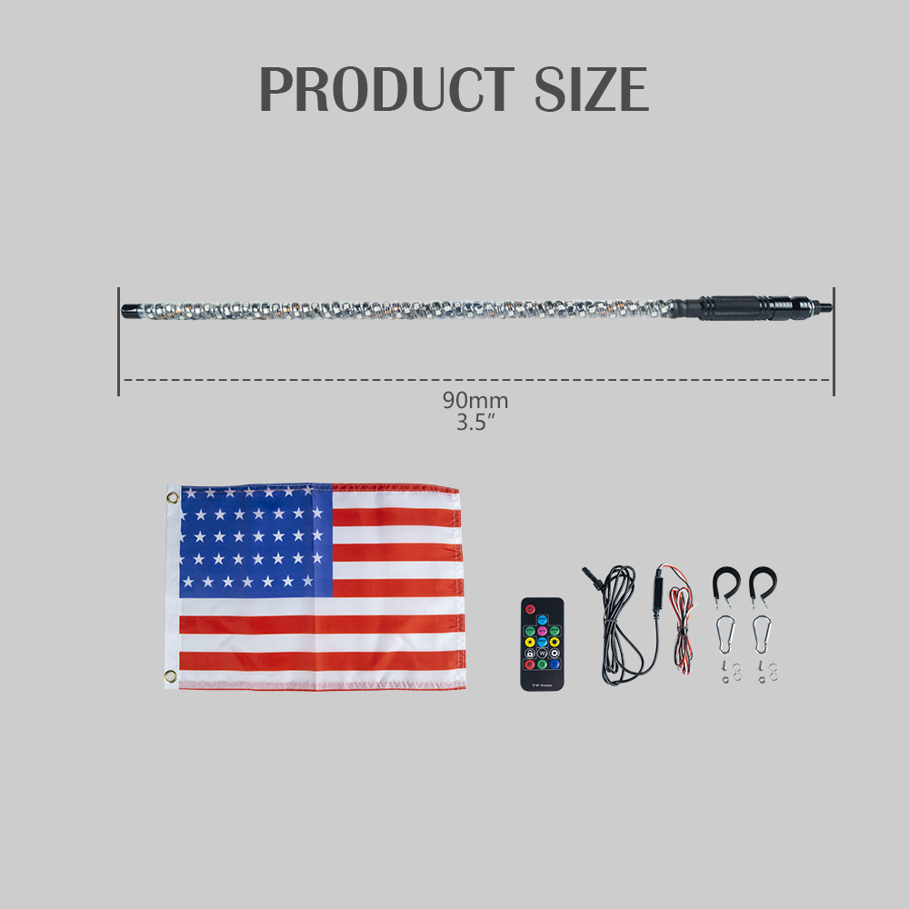 180pcs SMD5050 LEDs 5FT Whip Lights, LED Whip Light with App & Remote Control, Spiral RGB Chasing Lighted Antenna Whips,Whip Light for UTV ATV RZR SXS Can-Am Dune Buggy Offroad Truck (5)