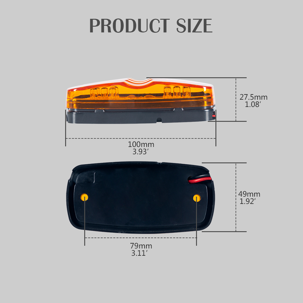 Automotive Yellow Led Side Marker Light for Cars