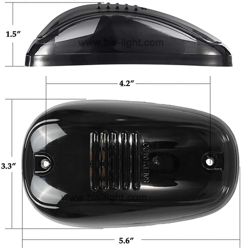 Amber Smoke shell Cab Roof Running Led car lights