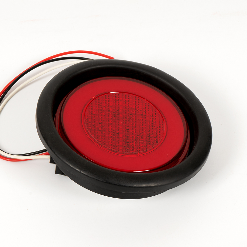 New 4 ''Inch Round LED Trailer Tail Lights with Grommet Plug for UtilityTruck Tractor Trailer 