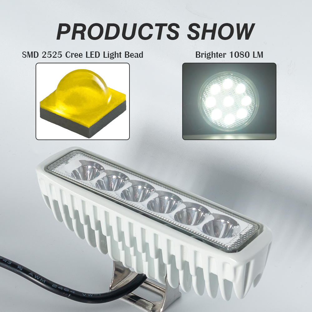 18W Rectangular Low Profile LED Work Light 