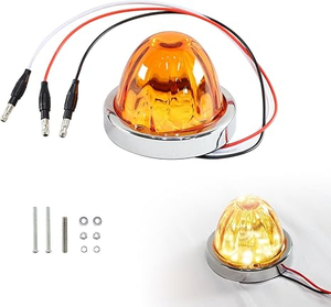 LED Watermelon Lights for Semi Truck Exterior Mini Water Melon Semi Truck Marker Lights Roof Marker Light Glass Shell