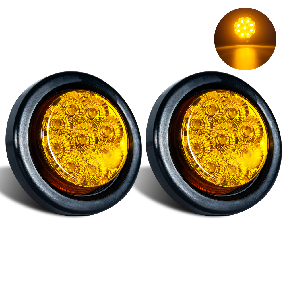 Yellow Trailer LED Marker Lights with Sealed Sleeper Panel 