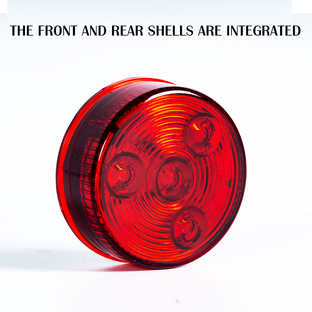 2" Round Red/Amber LED Side Marker Lights 