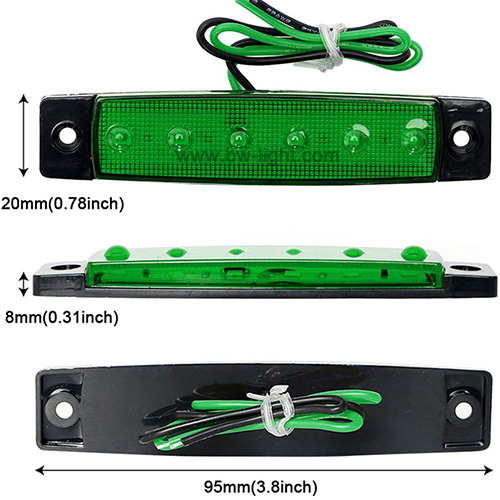Green Indicator LED Marker Marine Boat Light