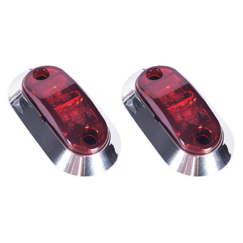 3” Inch Chrome Bezel LED Trailer Marker Light 