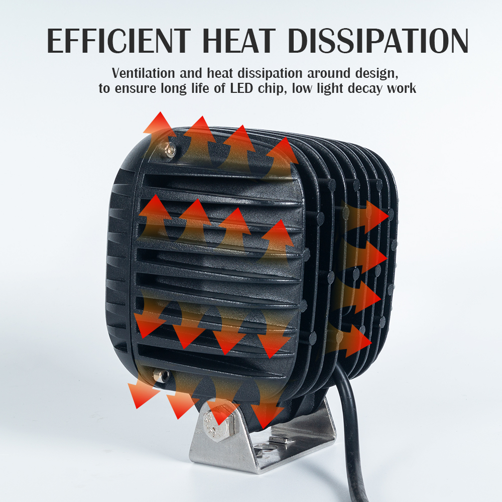 White 5 Inch Led Work Driving Light for Trucks