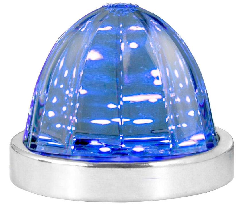 LED Watermelon Lights for Semi Truck Exterior Mini Water Melon Semi Truck Marker Lights Roof Marker Light Glass Shell