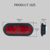 Red LED 6" Inch Oval Tail Light 