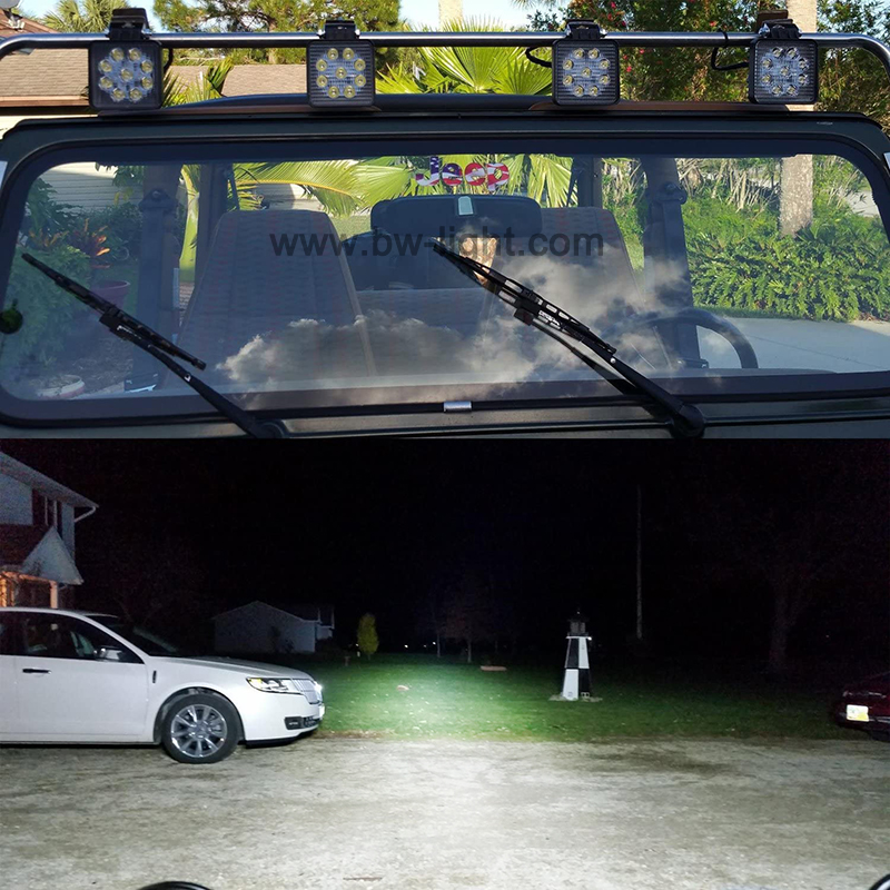 27 Watt Square Waterproof LED Work Light for Truck