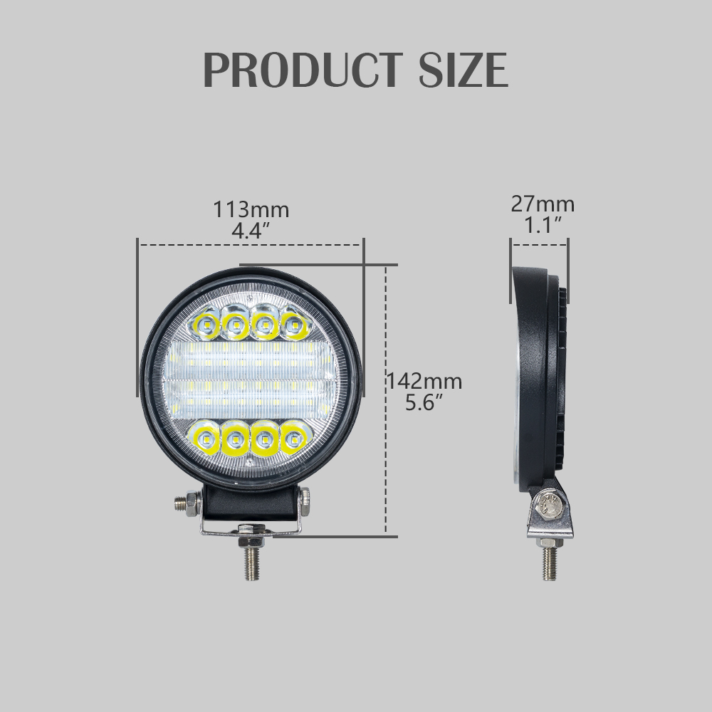 72W 4“ inch Round led work light 