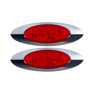 Red |Oval | Led Side Marker Lights|